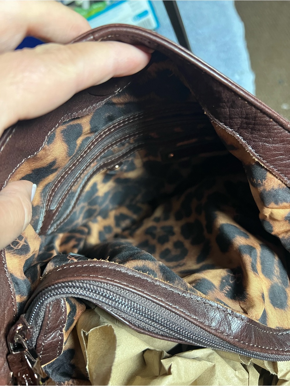 B Makowsky burgundy Studded Leather Shoulder Hobo - Picture 5 of 5